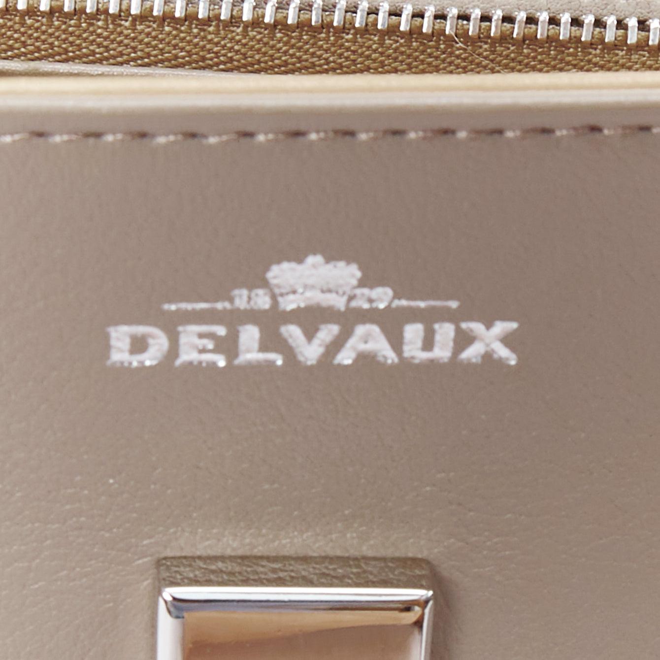 DELVAUX Tempete MM grey silver tone top handle satchel bag 5