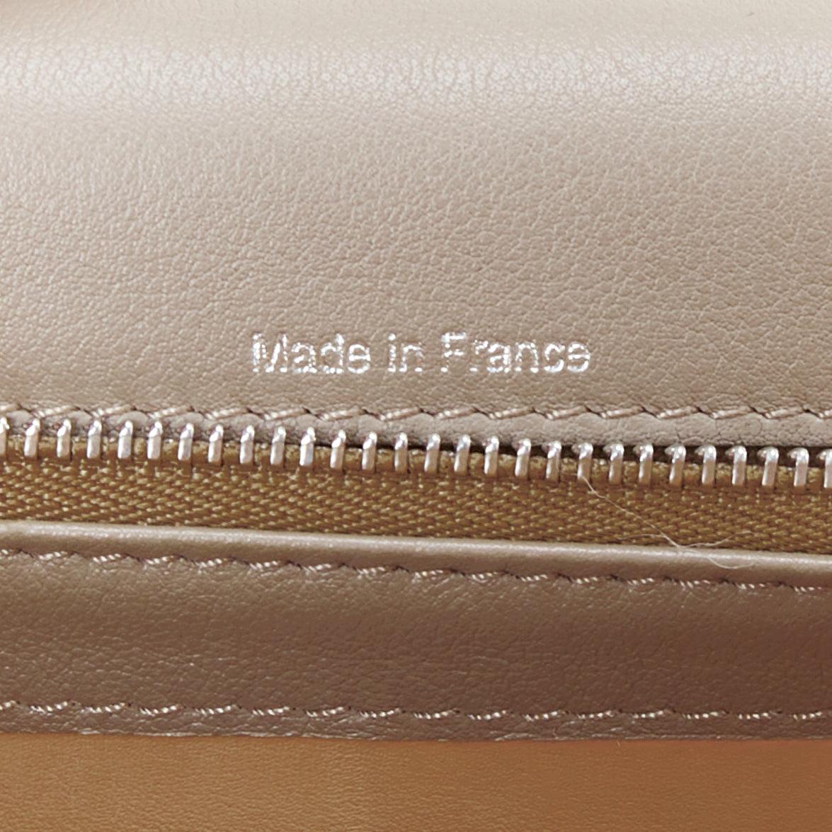 DELVAUX Tempete MM grey silver tone top handle satchel bag 4