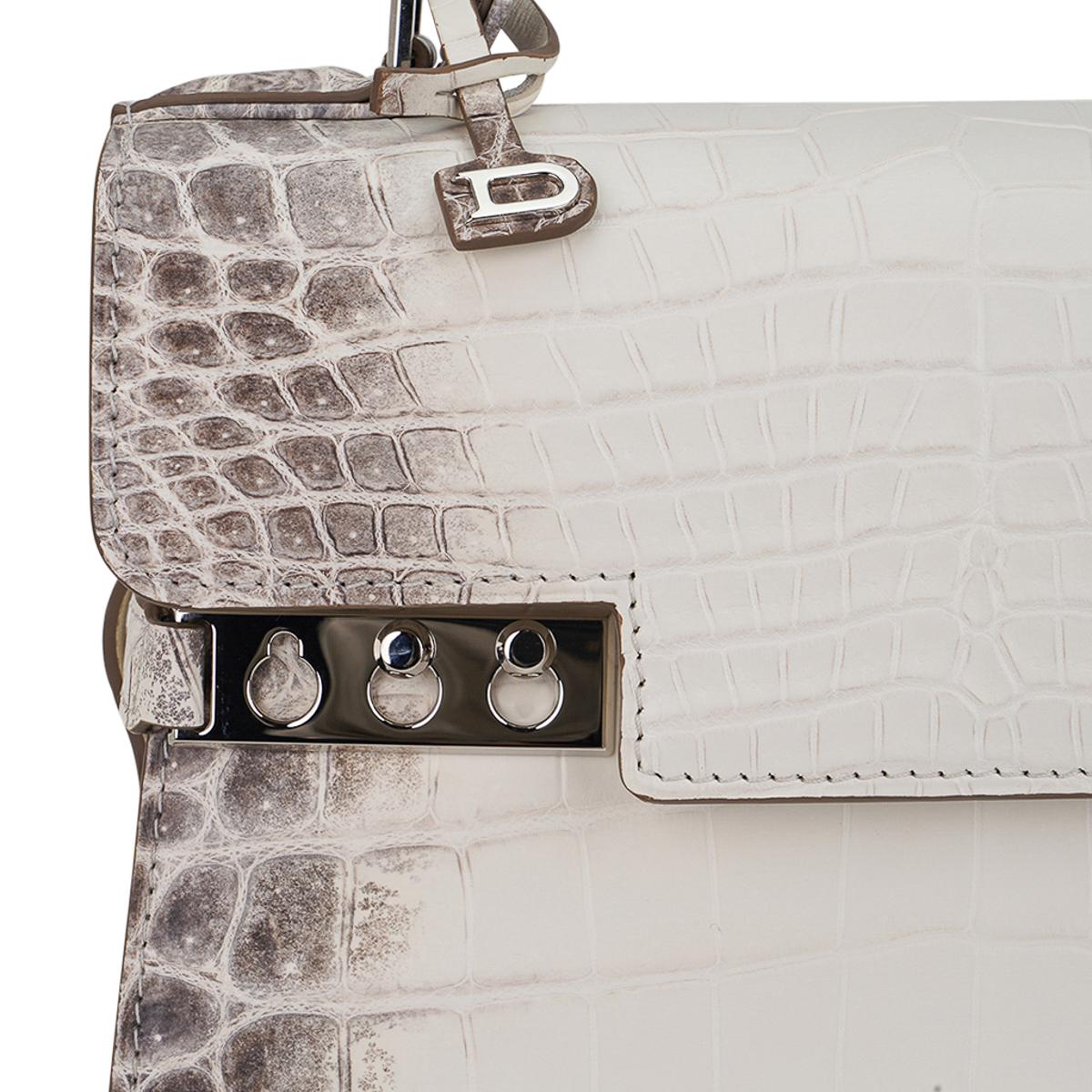 Delvaux Tempete PM Himalaya Crocodile Limited Edition Bag For Sale 3