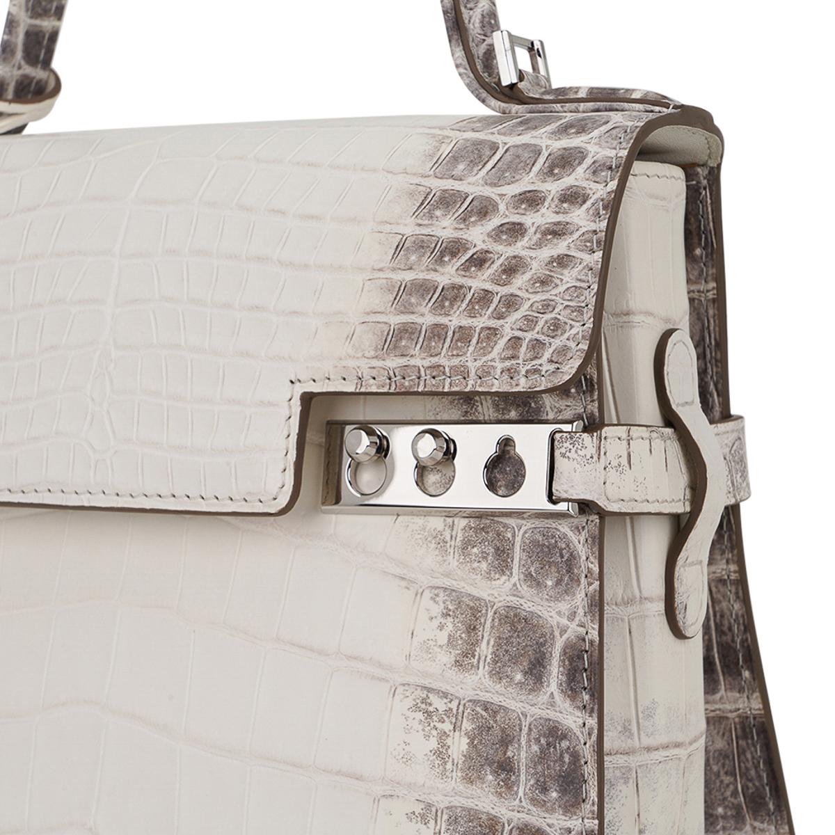 Delvaux Tempete PM Himalaya Crocodile Limited Edition Bag For Sale 4