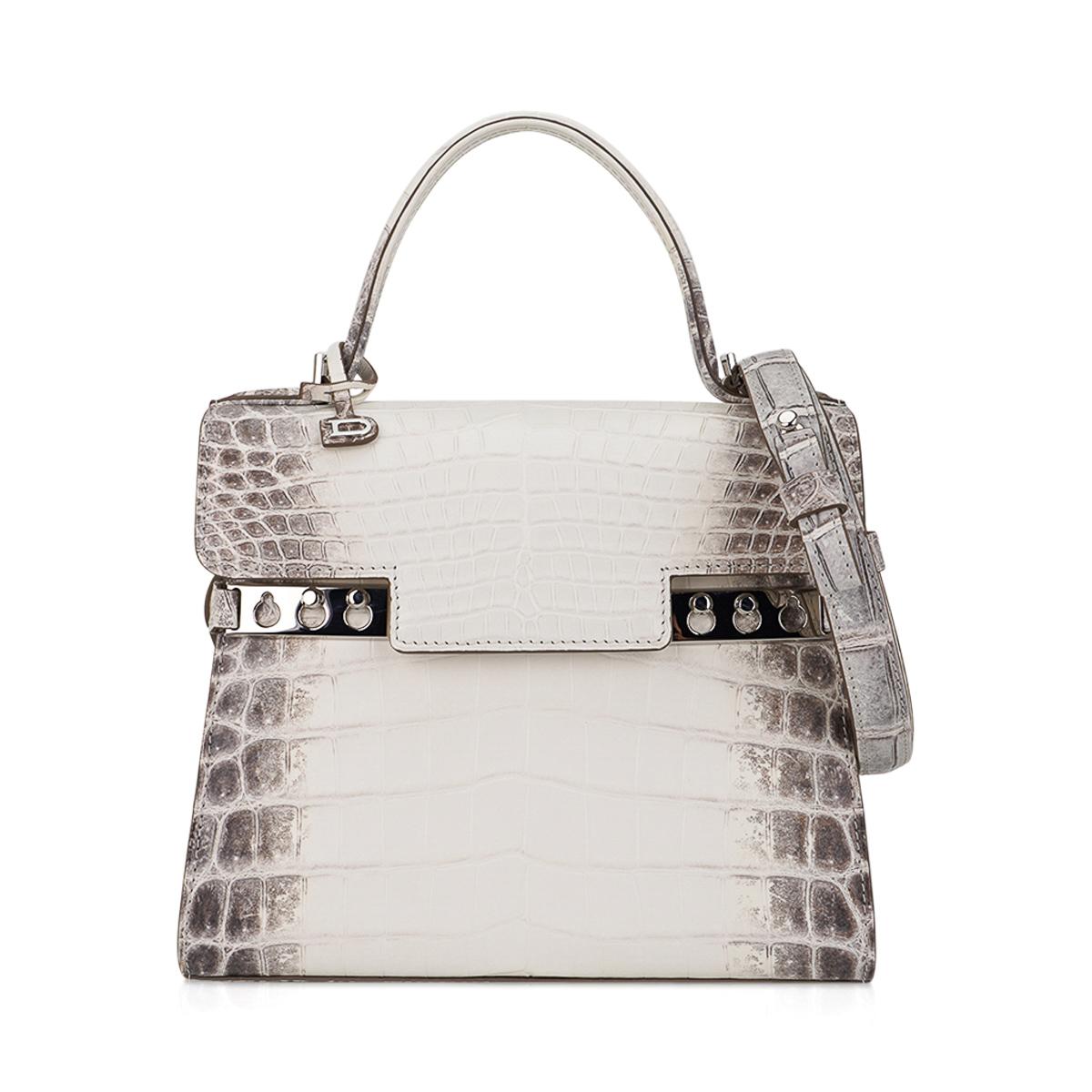 Delvaux Tempete PM Himalaya Crocodile Limited Edition Bag For Sale 9