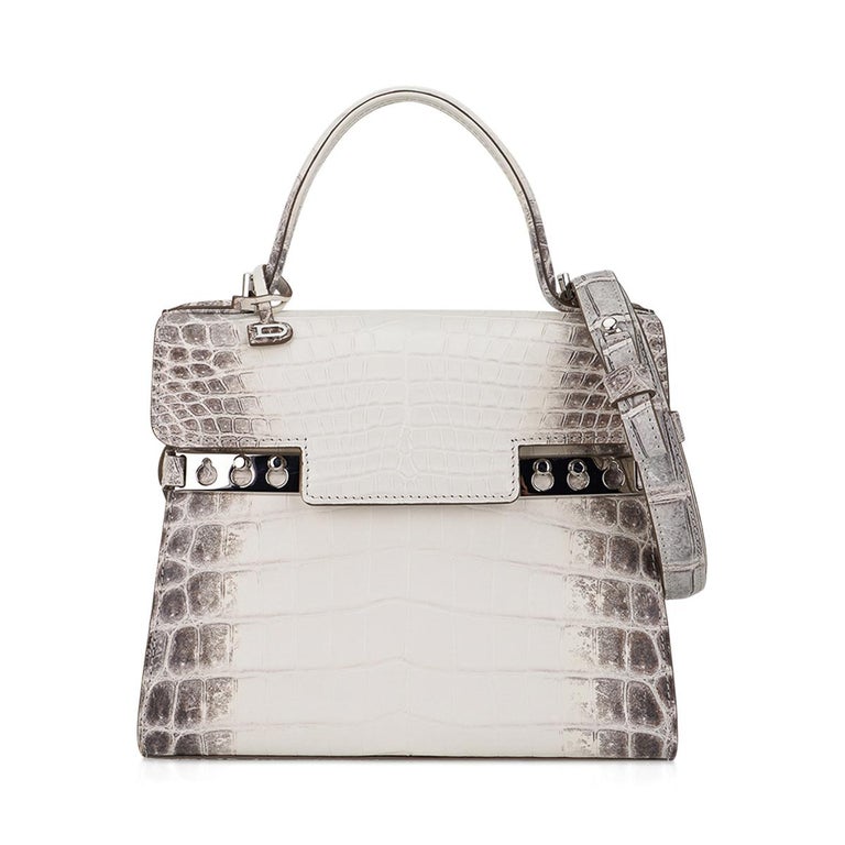 Delvaux Tempete PM Himalaya Crocodile Limited Edition Bag For Sale at ...