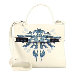 Delvaux Tempete Top Handle Bag Hand Painted Leather MM