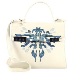 Delvaux Tempete Top Handle Bag Hand Painted Leather MM