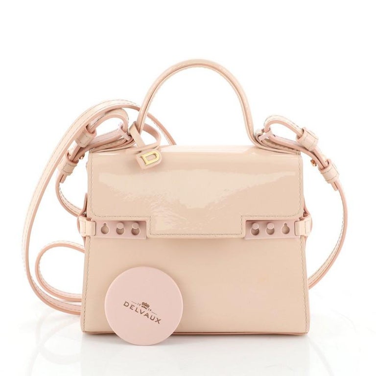 Delvaux Tempete Top Handle Bag Patent Micro at 1stDibs