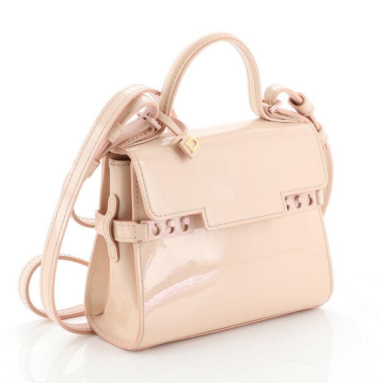 Delvaux Tempete Micro Patent Nude For Sale at 1stDibs