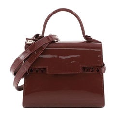 Delvaux Tempete Top Handle Bag Patent Micro