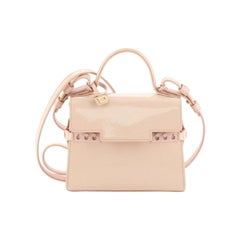 Delvaux Tempete Top Handle Bag Patent Micro