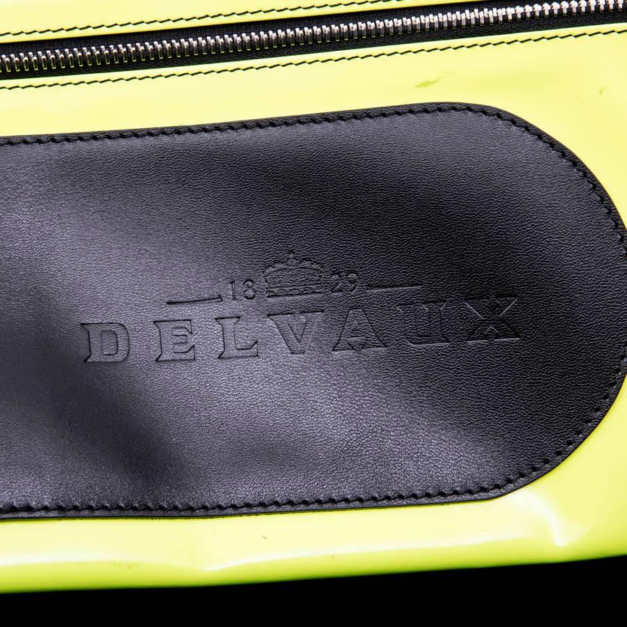 DELVAUX Tote Bag in Yellow Fluorescent Patent Canvas 6