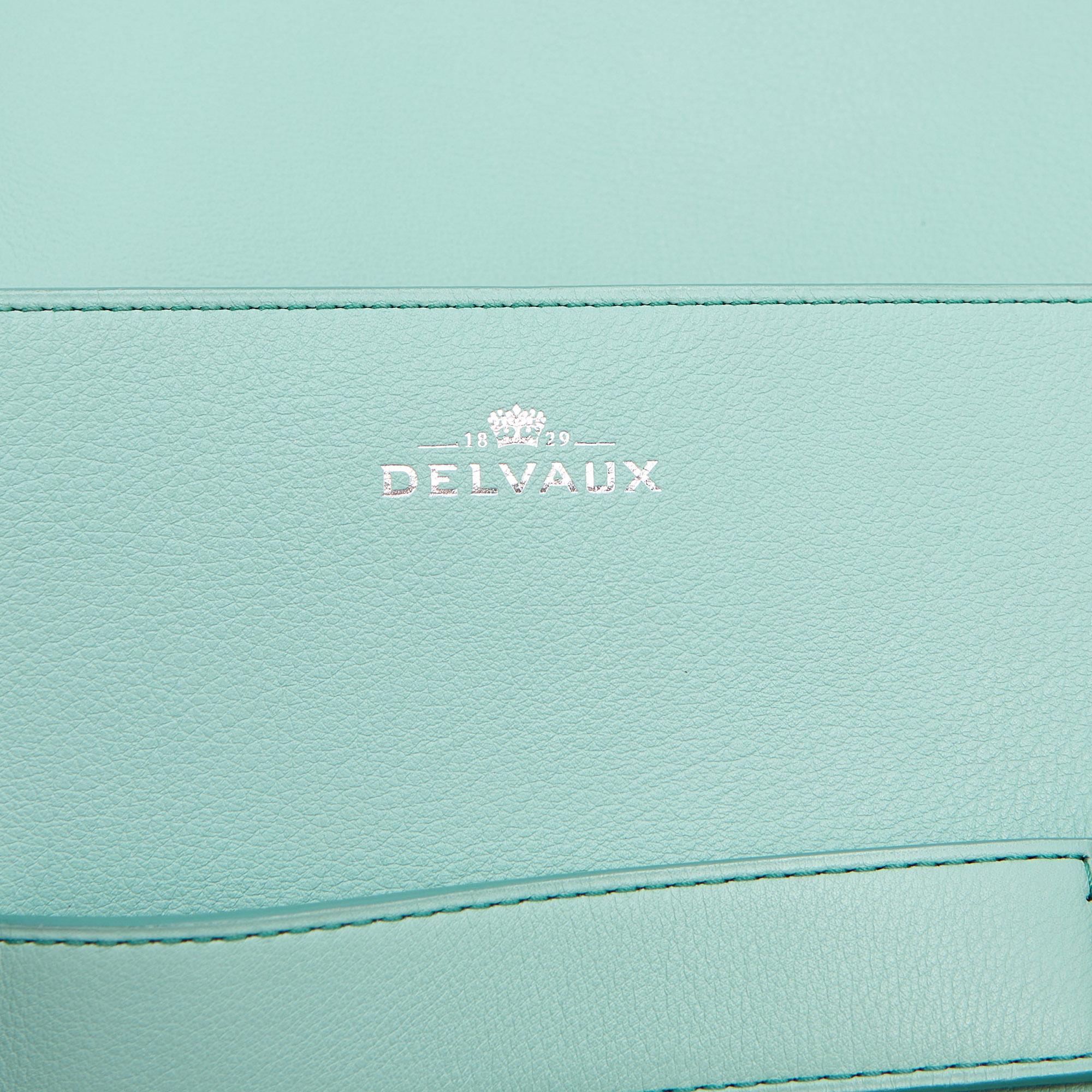 Delvaux Turquoise Leather Madame PM Shoulder Bag 6