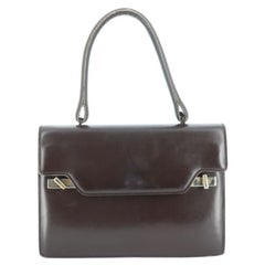 Sac à main Delvaux Vintage en Brown et doublure en cuir d'agneau