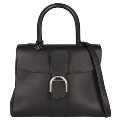 Delvaux Frauen Handtaschen Schwarz Leder