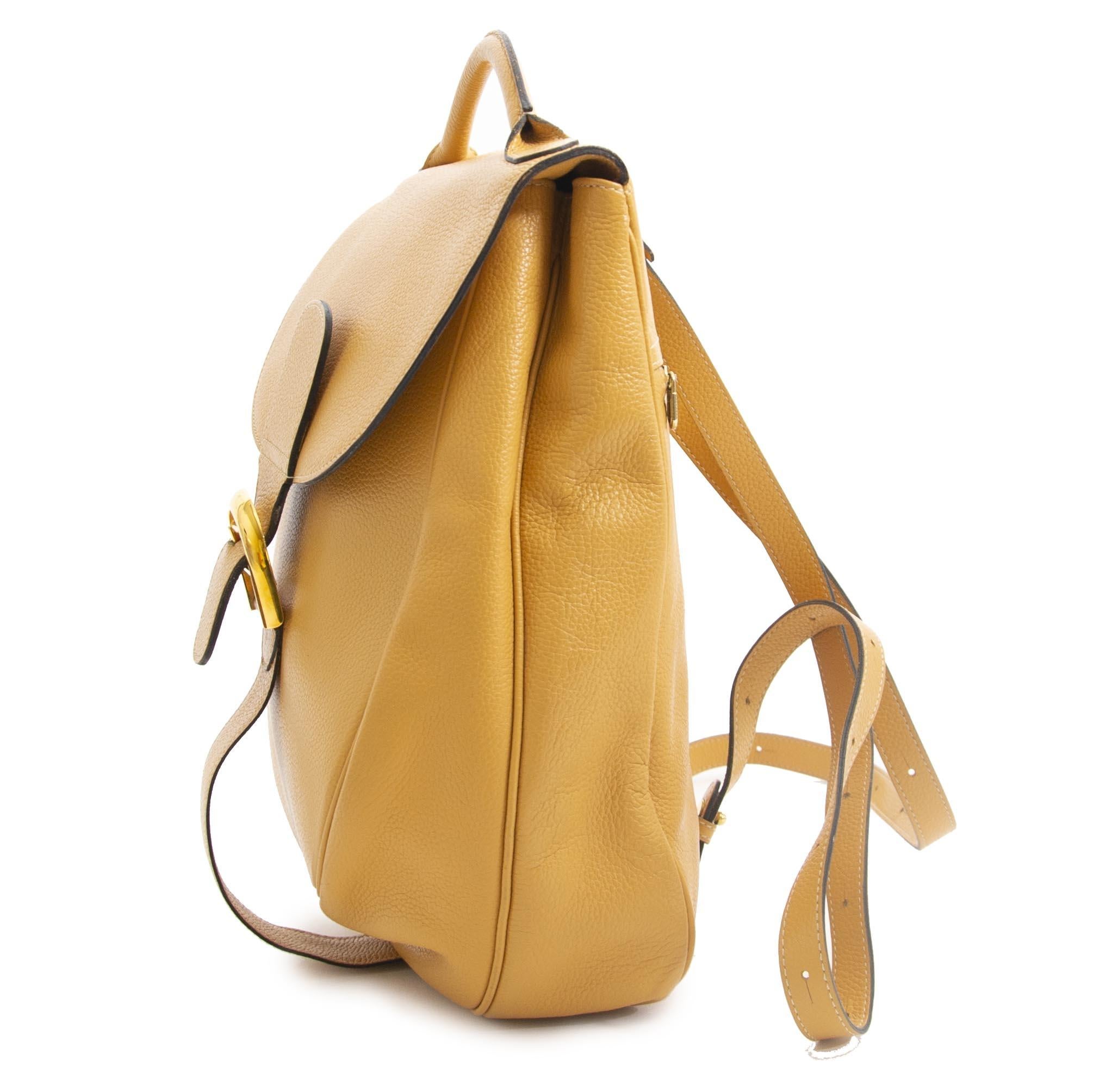 Women's Delvaux Yellow Brillant Backpack