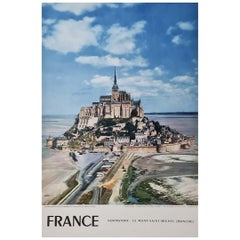 1958 Original travel poster - France - Le mont Saint-Michel