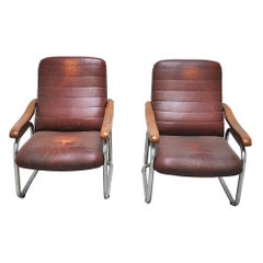 Italienischer Sessel aus der Mitte des Jahrhunderts Ende der 1950er Jahre im Bauhaus-Stil
