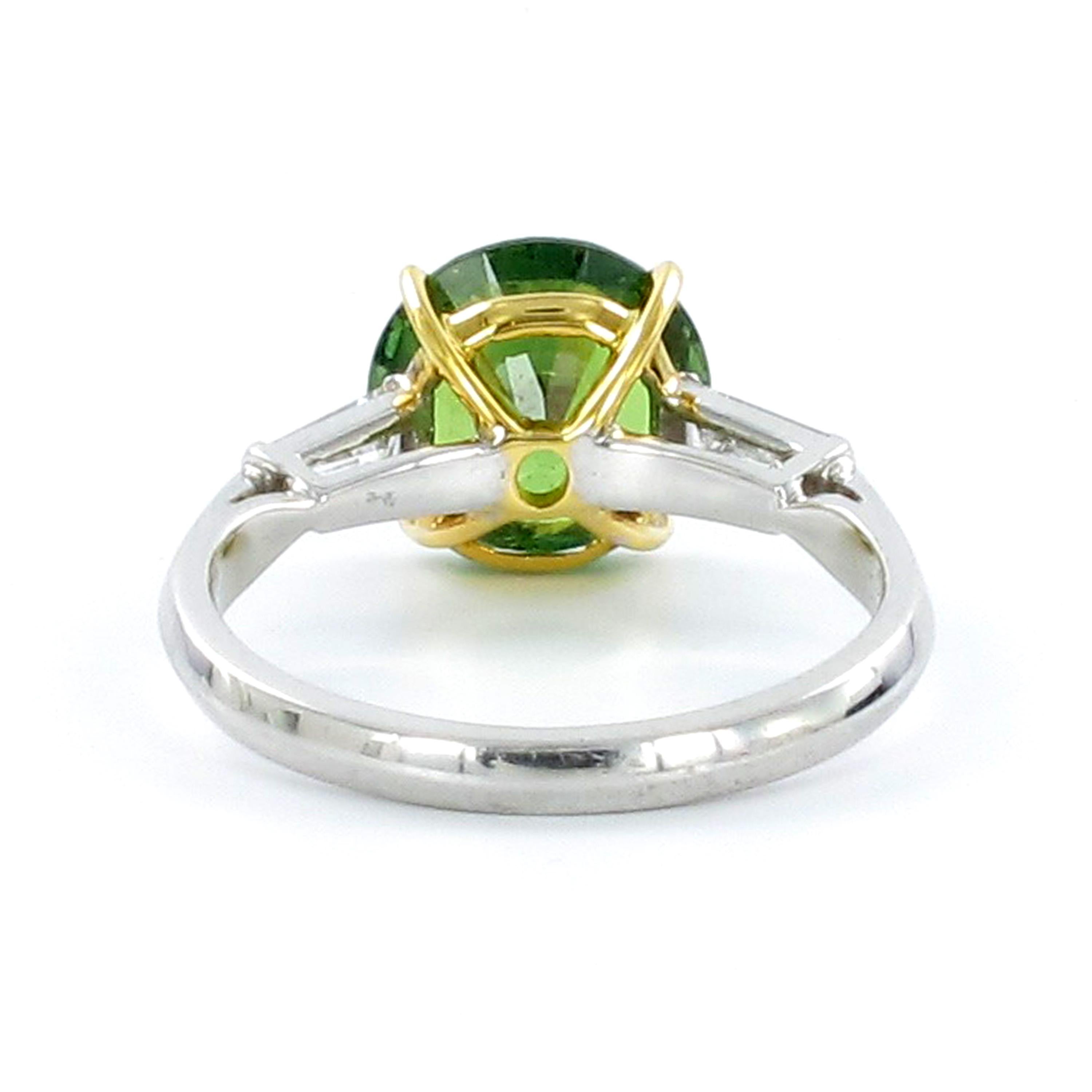 demantoid garnet engagement ring