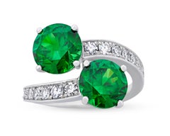 Demantoid Garnet Bypass Ring, 5.35 Carat