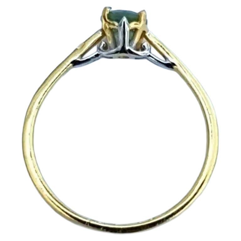 Anello con granato demantoide Anello di anniversario in argento 925 per donna A. Silver