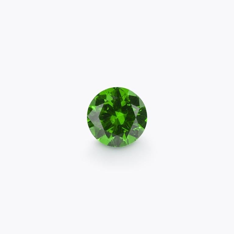 Demantoid Granat Ring Edelstein 1,66 Karat Unerhitzt Rund Ural Russland Lose Edelstein (Rundschliff)