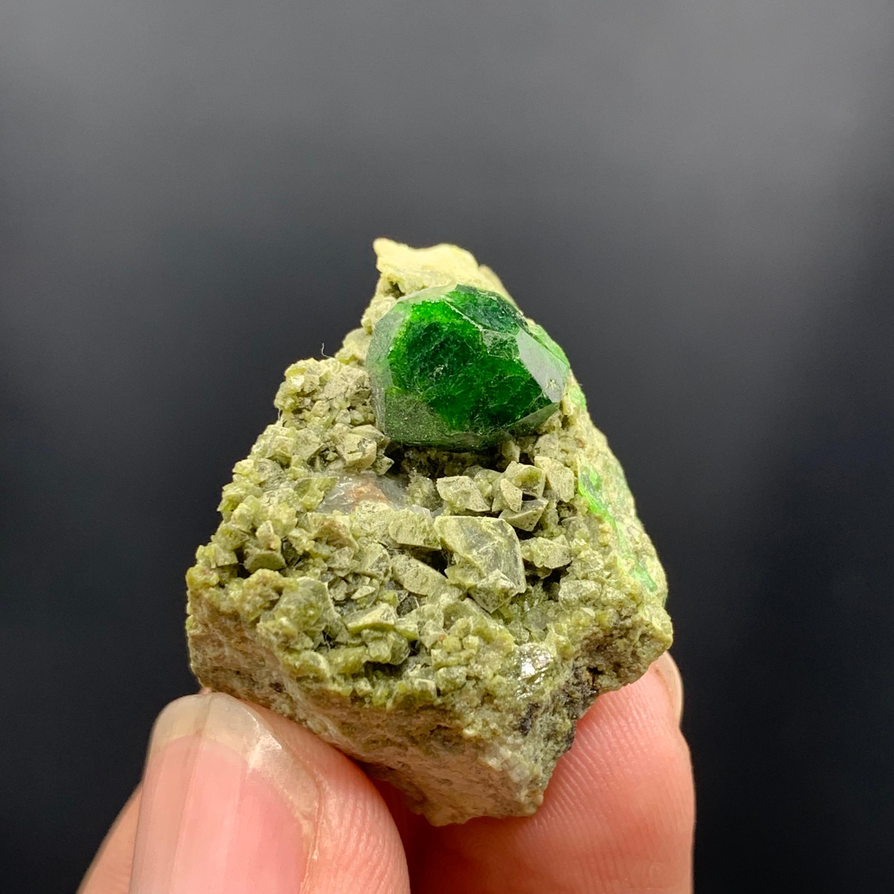 Adirondack Demantoid Green Garnet Crystal On Matrix From Iran For Sale