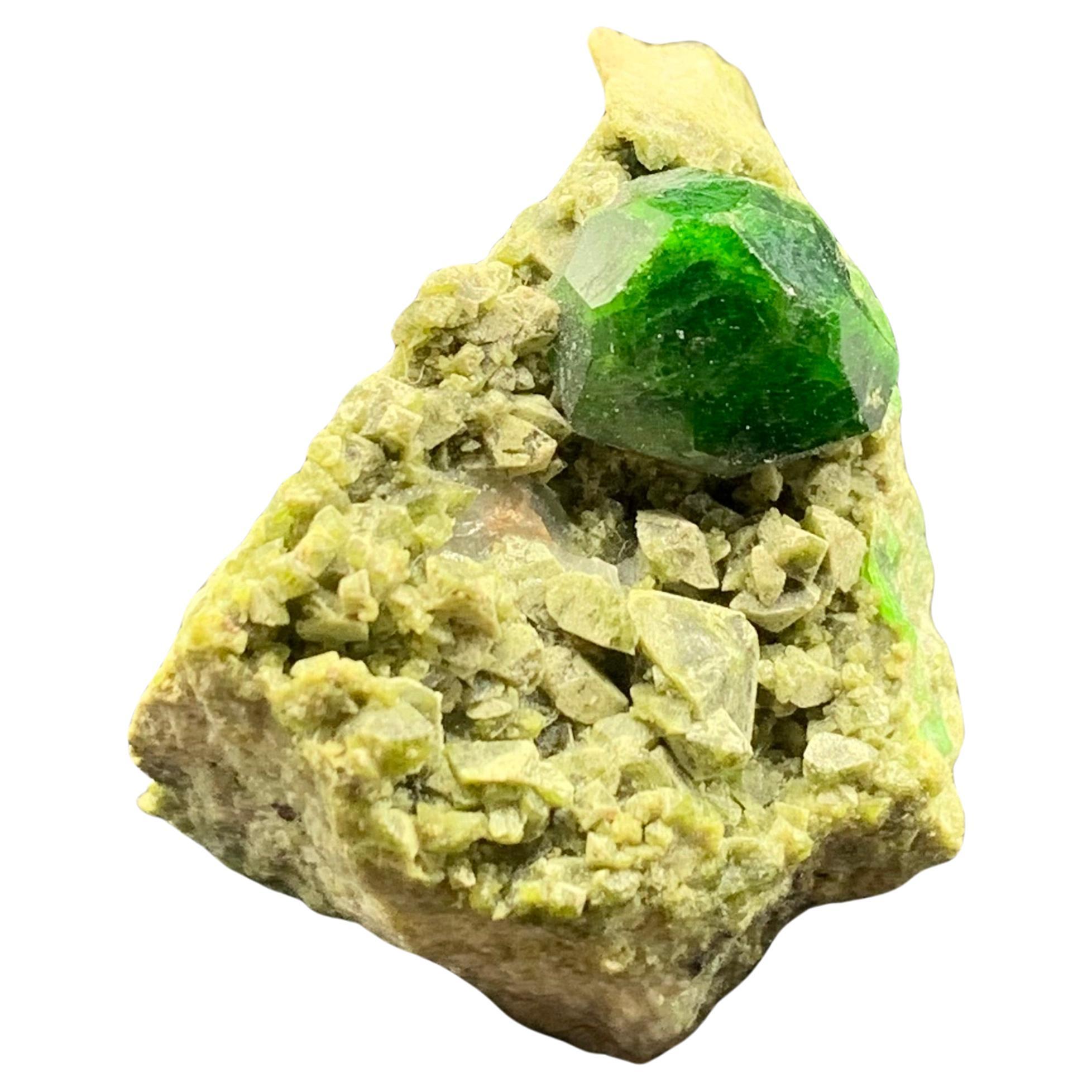 Demantoid Green Garnet Crystal On Matrix From Iran For Sale