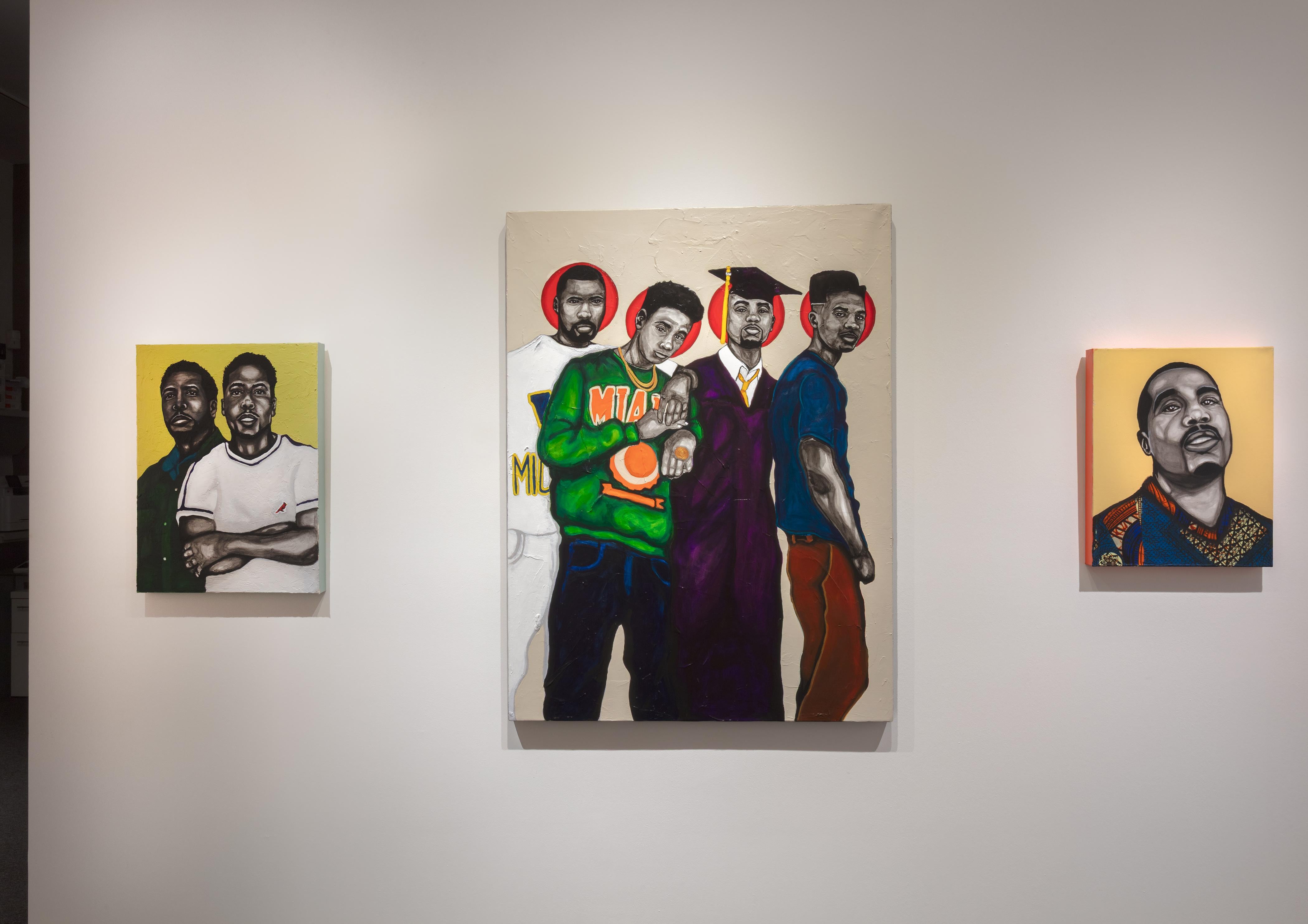 Demarcus McGaughey (*1975), gebürtiger Texaner und in New York lebender Mixed-Media-Künstler, fängt leidenschaftlich die Schönheit, Stärke und Lebendigkeit von People of Color ein. Inspiriert von Barkley Hendricks, der die Schwarzen in ihrer ganzen