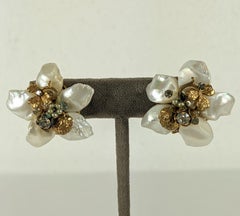 DeMario Mother of Pearl Flower Earrings