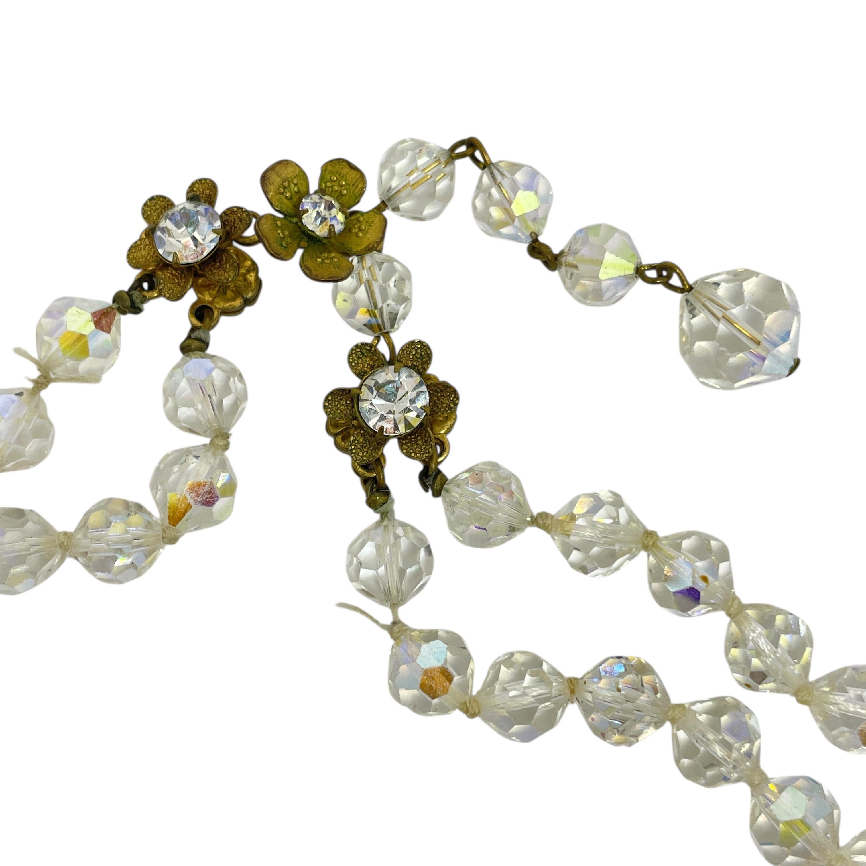 DEMARIO signiert vintage gold ton ab kristall multi strand designer halskette für Damen oder Herren im Angebot