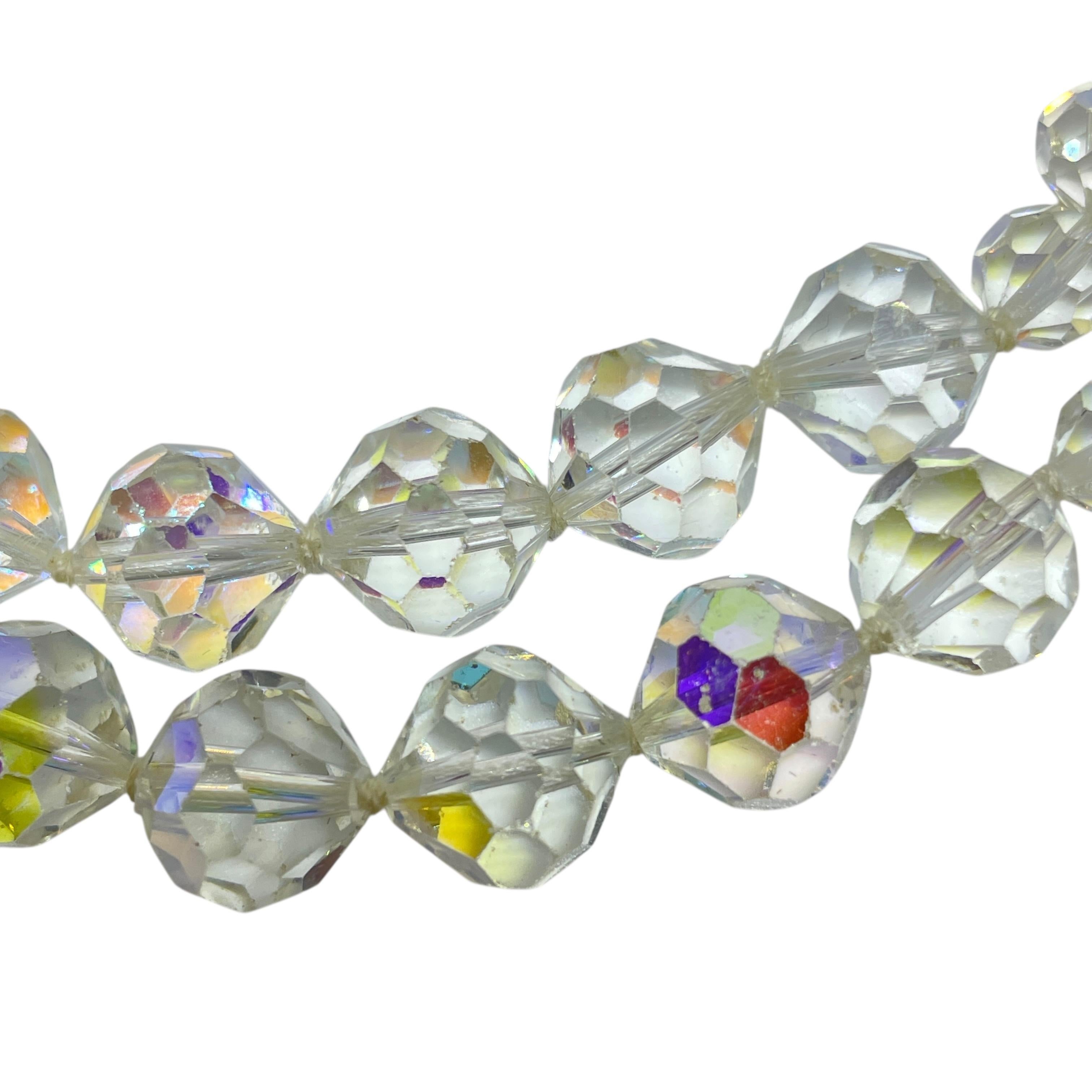 DEMARIO signiert vintage gold ton ab kristall multi strand designer halskette im Angebot 1