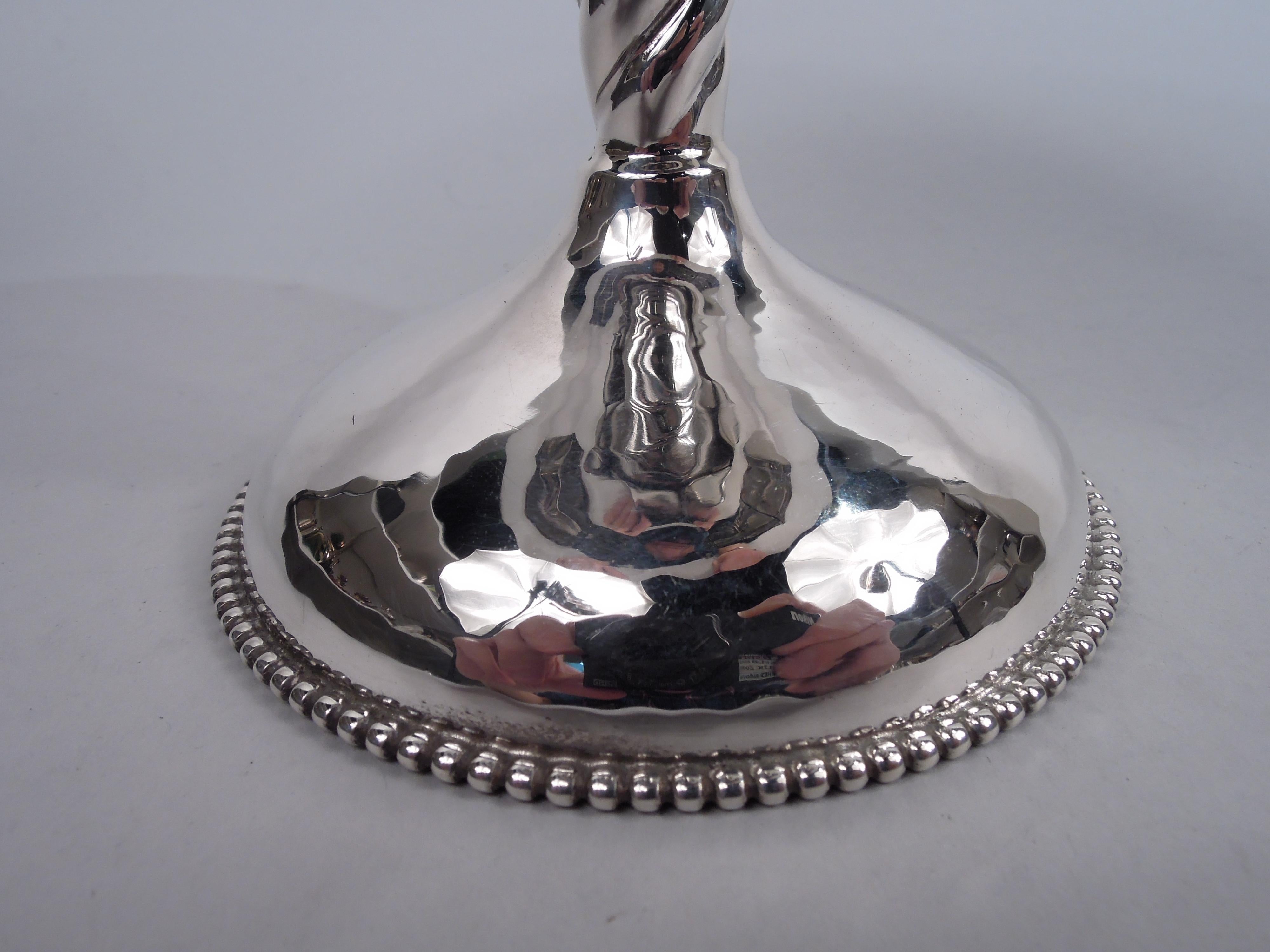 20th Century DeMatteo Midcentury Modern Sterling Silver Compote For Sale