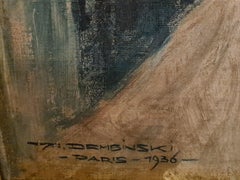 French 1930s Art Deco Society Portrait, Lady with a Diamond Earring.