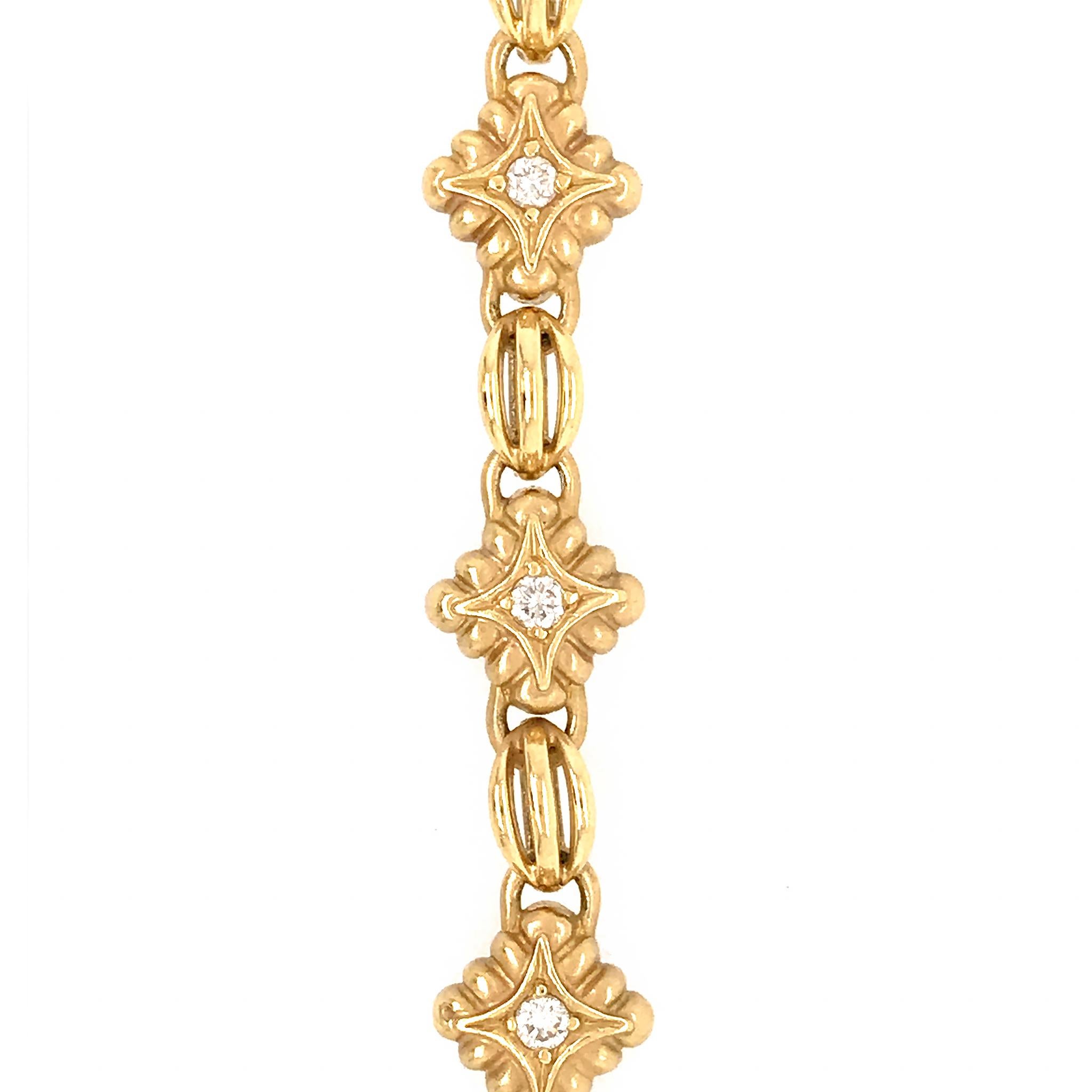 Women's DeMerini 18 Karat Yellow Gold Diamond Bracelet