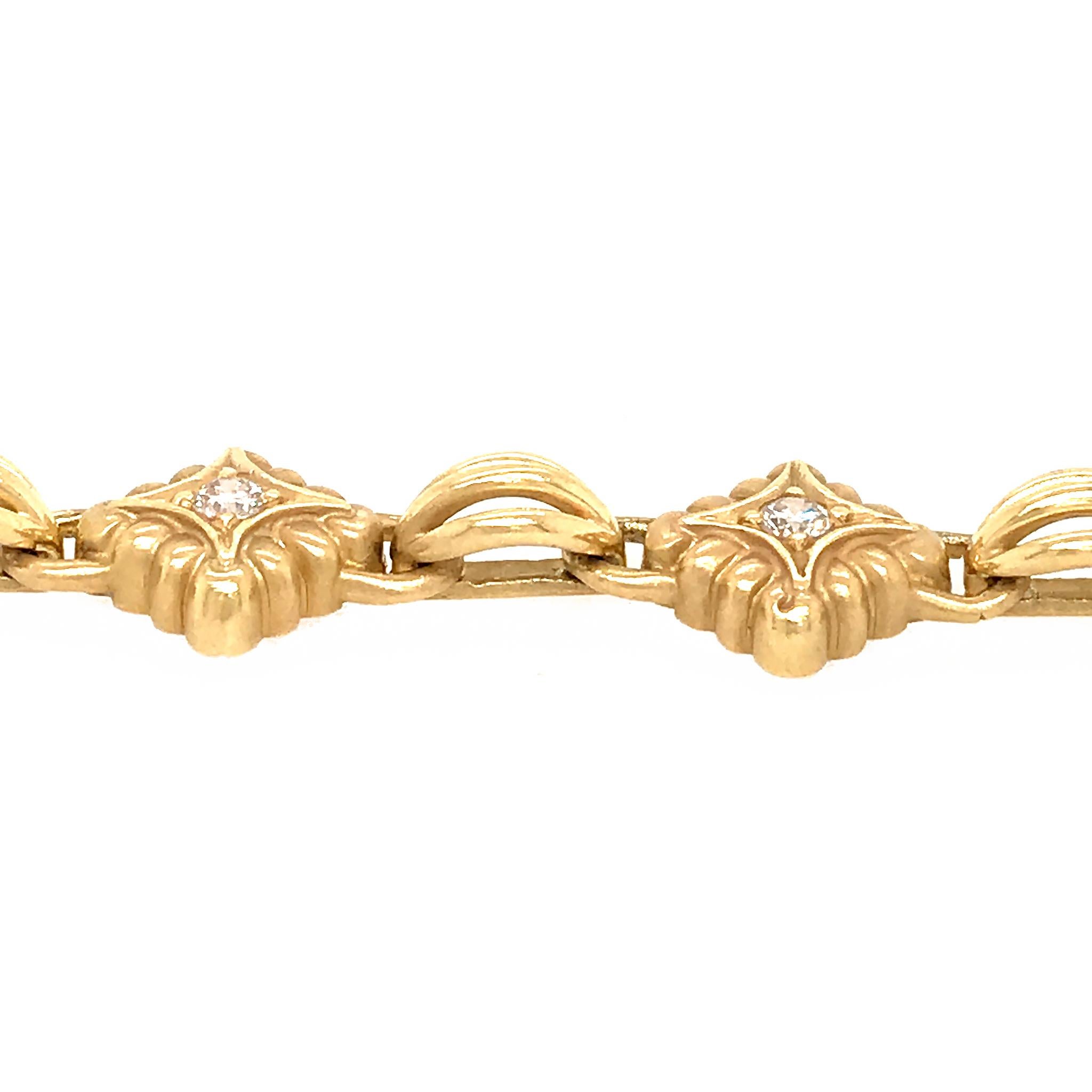 DeMerini 18 Karat Yellow Gold Diamond Bracelet 1