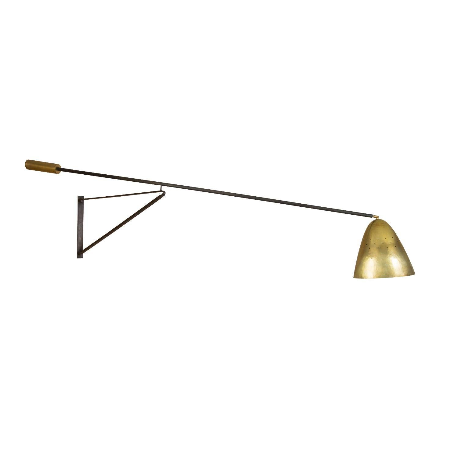 Demeter ceiling lamp by Emilie Lemardeley
Dimensions: D 245 x W 30 x H 55 cm
Materials: Brass and steel
Weight: 10 kg
Also Available in different dimensions.

The Demeter lighting refers to the nutritive earth goodess. This goddness told to