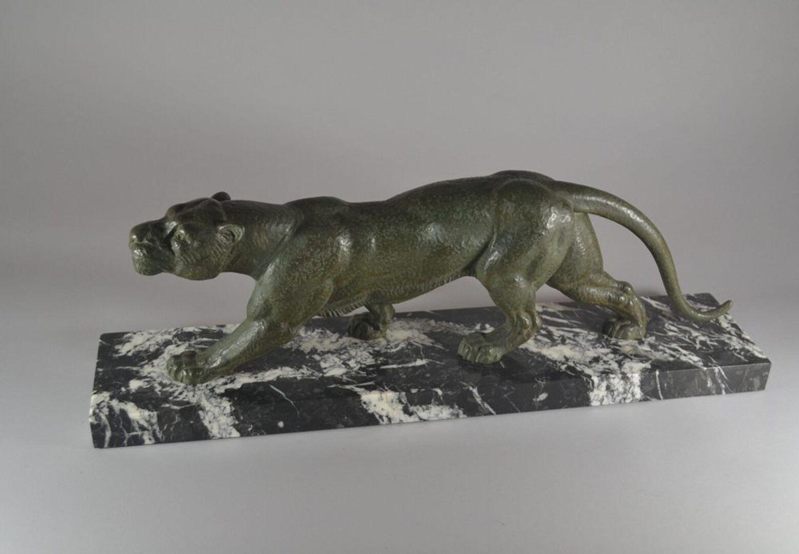 Demeter Chiparus Large Art Deco Metal Panther 1