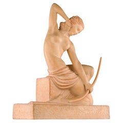 Demeter Haralamb Chiparus (1886-1947), "Diana the Huntress" Sculpture, France