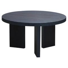 Demeter Runde Wood Wood Couchtisch mit strukturierter Kante Details