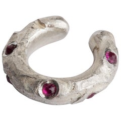 Embirikos Demeter's Cuff in Sterling Silver and Set with Rubies