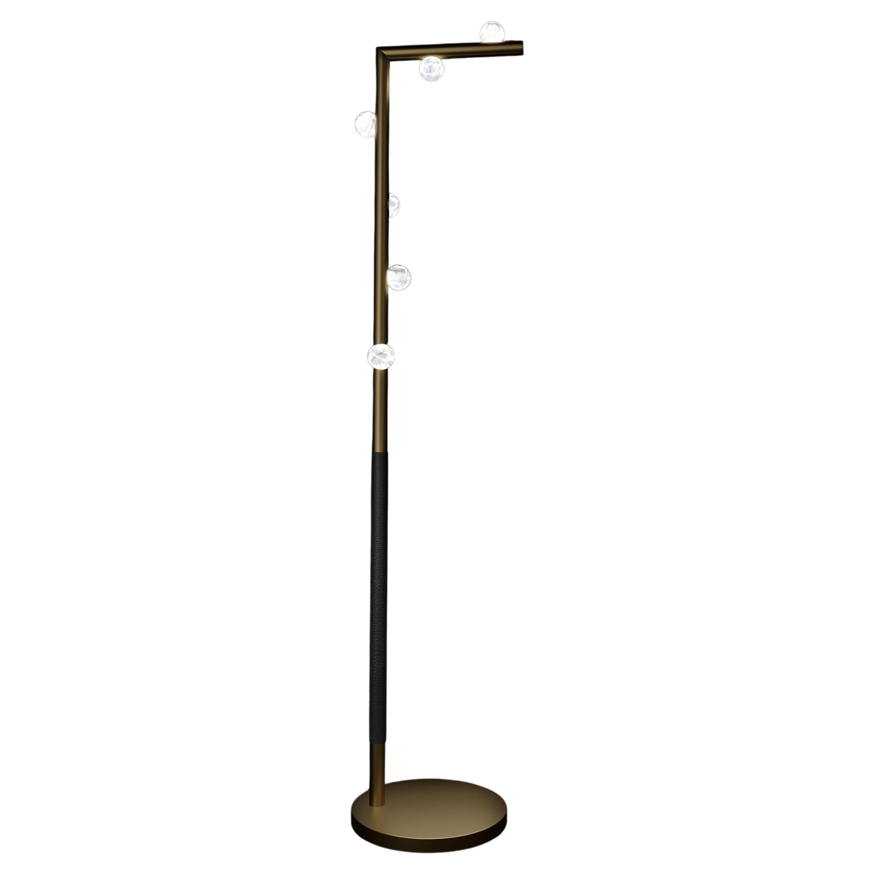 Demetra Bronze Floor Lamp by Alabastro Italiano For Sale