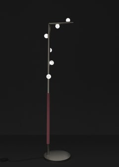 Demetra Brushed Black Metal Floor Lamp by Alabastro Italiano