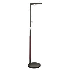 Lámpara de pie de metal negro cepillado Demetra by Alabastro Italiano
