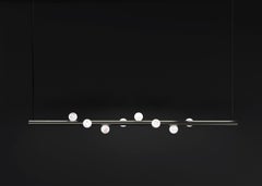 Lampada a sospensione Demetra in metallo nero spazzolato 1 di Alabastro Italiano