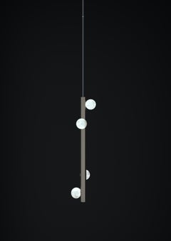 Demetra Brushed Black Metal Pendant Lamp 2 by Alabastro Italiano