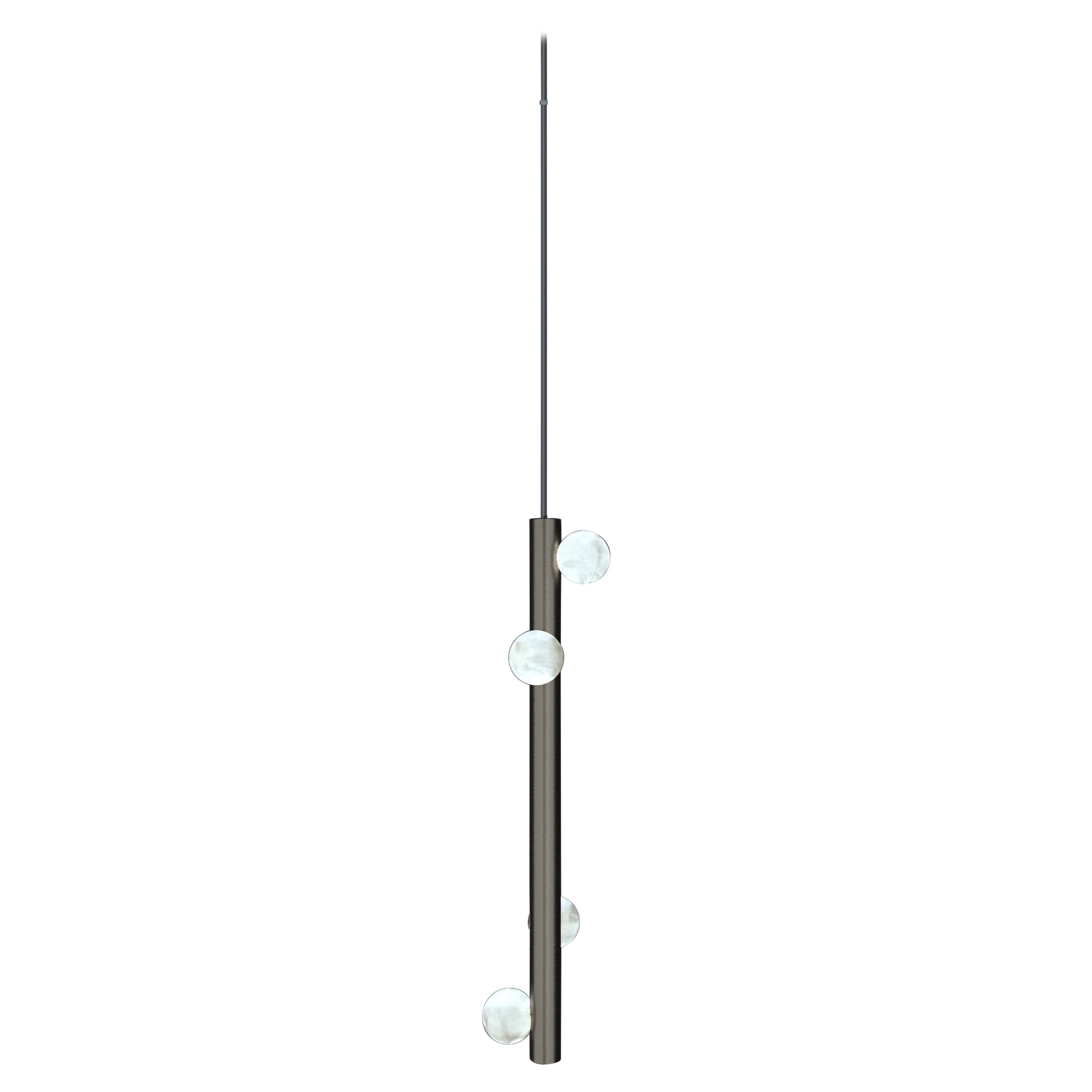 Lampe pendante en métal noir brossé Demetra 2 by Alabastro Italiano