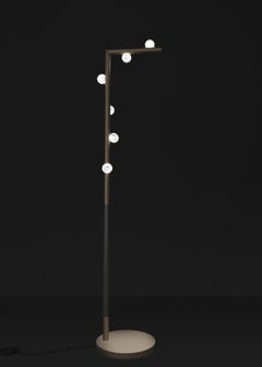 Demetra Brushed Burnished Metal Floor Lamp by Alabastro Italiano