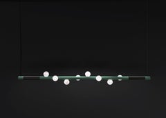 Lampada a sospensione in metallo verde Demetra Freedom 1 di Alabastro Italiano