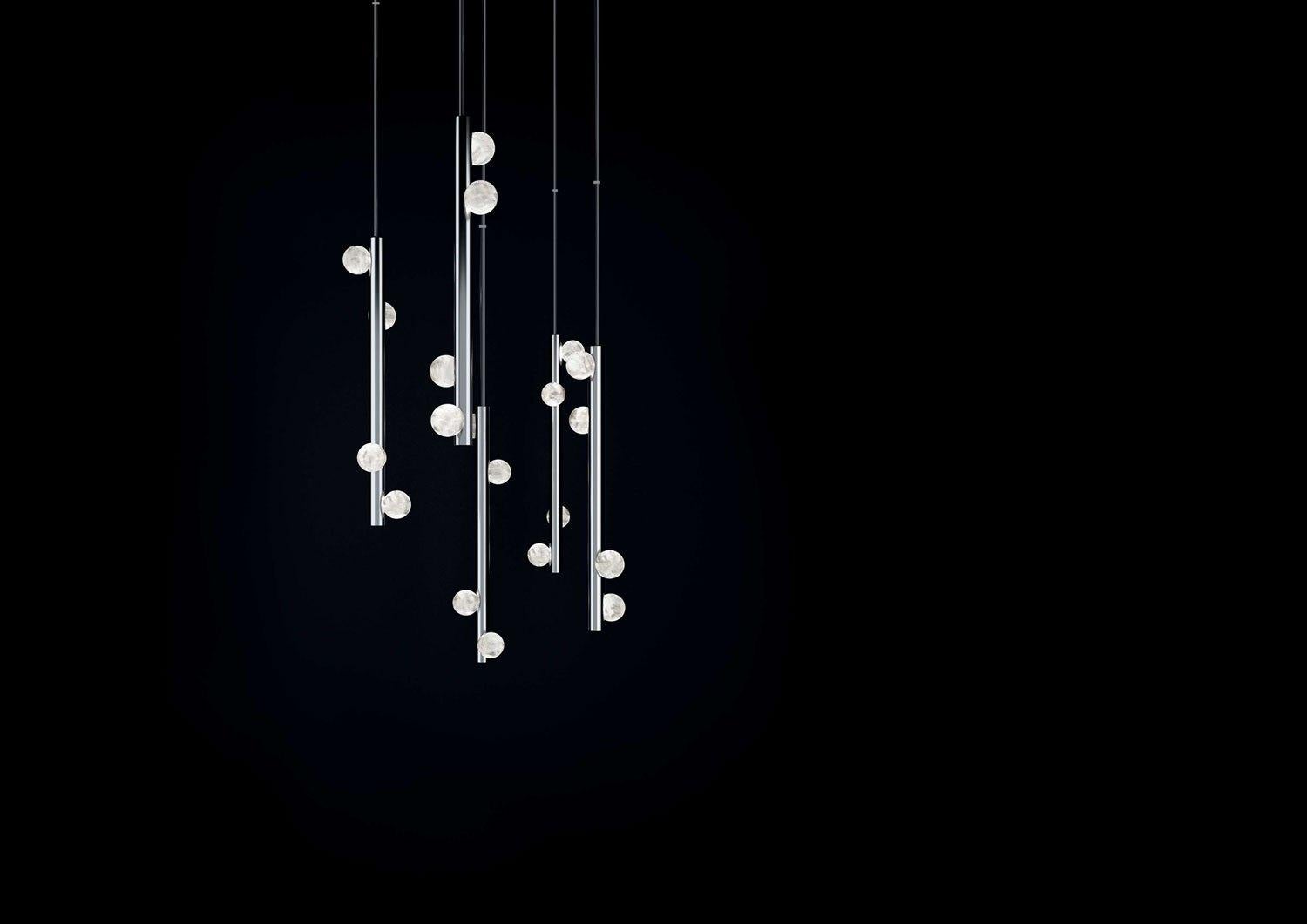 italien Demetra Freedom Green Metal Pendant Lamp 2 par Alabastro Italiano en vente