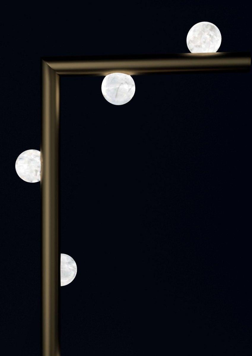 Demetra Stehlampe aus glänzendem schwarzem Metall von Alabastro Italiano (Moderne) im Angebot