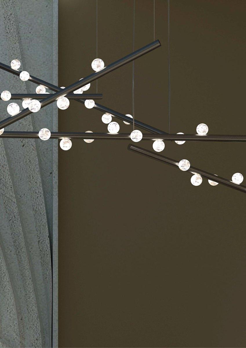Altro Lampada a sospensione Demetra in metallo nero lucido 1 di Alabastro Italiano in vendita