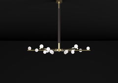 Demetra Shiny Gold Metal Chandelier by Alabastro Italiano